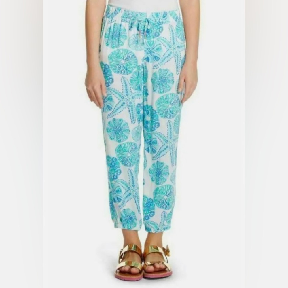 Lilly Pulitzer for Target Sea Urchin Blue & White Pants size 4/5